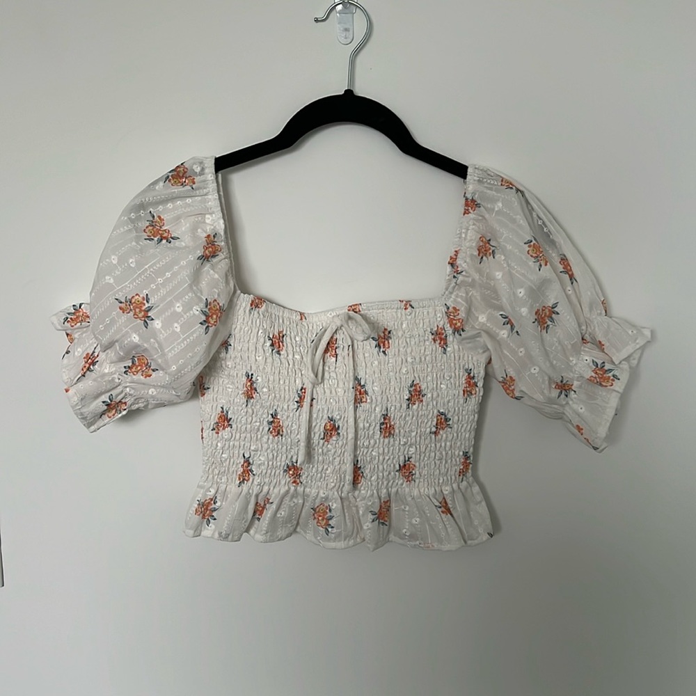 Floral off the shoulder top